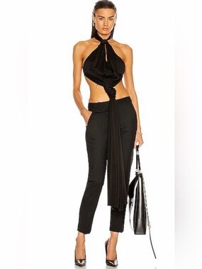 Givenchy Open Back Chain Knotted Halter Top 36 NWT
